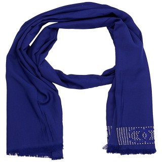 Cotton Plain Stole - Blue